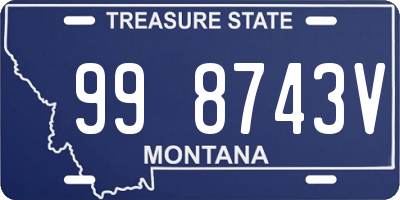 MT license plate 998743V