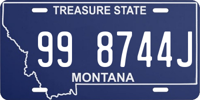 MT license plate 998744J