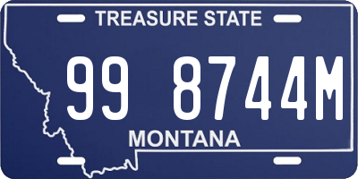 MT license plate 998744M