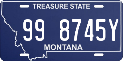 MT license plate 998745Y