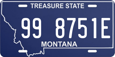 MT license plate 998751E