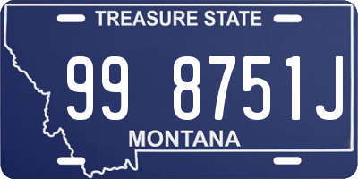 MT license plate 998751J