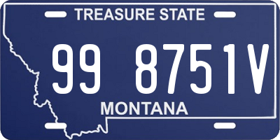 MT license plate 998751V