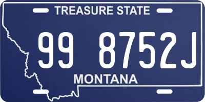 MT license plate 998752J