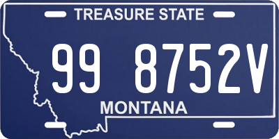 MT license plate 998752V