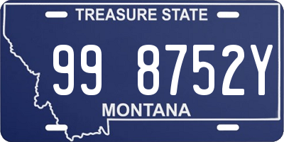 MT license plate 998752Y