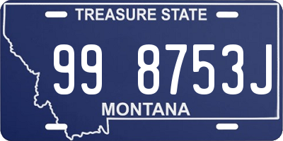 MT license plate 998753J