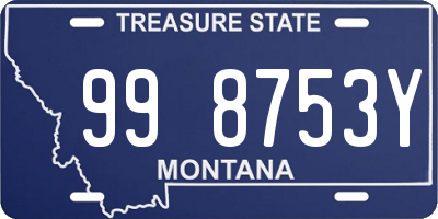 MT license plate 998753Y