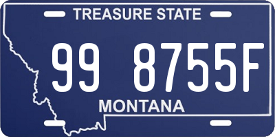 MT license plate 998755F