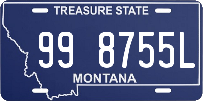 MT license plate 998755L