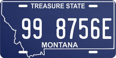 MT license plate 998756E