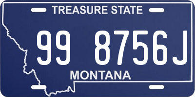 MT license plate 998756J