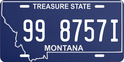 MT license plate 998757I