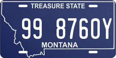 MT license plate 998760Y