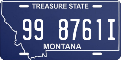 MT license plate 998761I