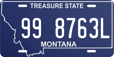 MT license plate 998763L