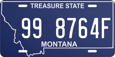 MT license plate 998764F