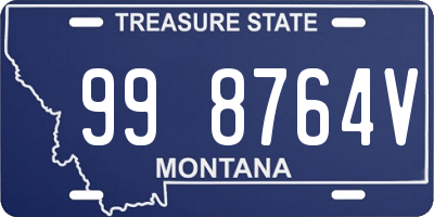 MT license plate 998764V