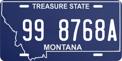 MT license plate 998768A