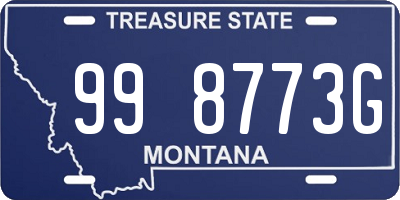 MT license plate 998773G