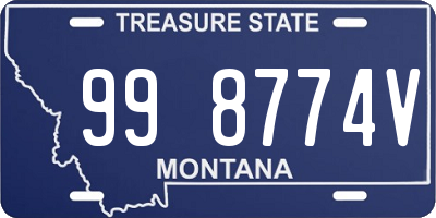 MT license plate 998774V