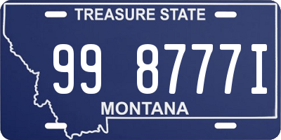 MT license plate 998777I