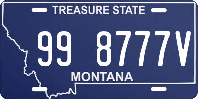 MT license plate 998777V