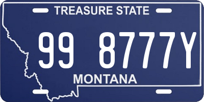 MT license plate 998777Y