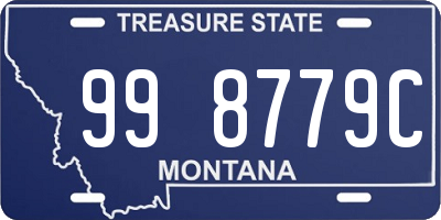 MT license plate 998779C