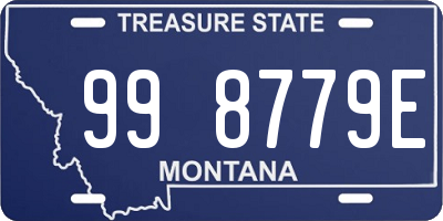 MT license plate 998779E