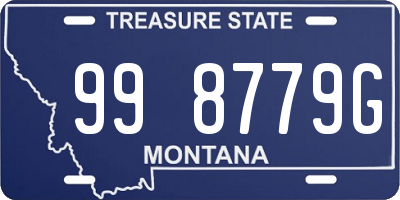 MT license plate 998779G