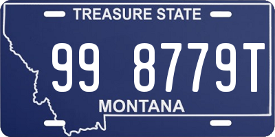 MT license plate 998779T