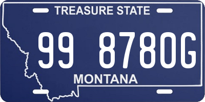 MT license plate 998780G