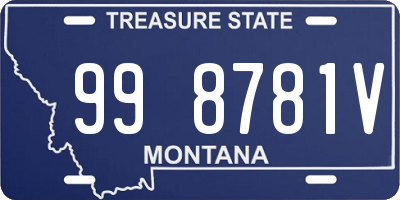 MT license plate 998781V