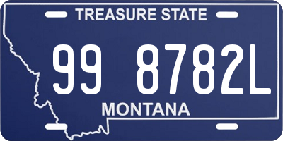 MT license plate 998782L