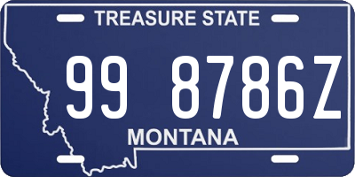 MT license plate 998786Z