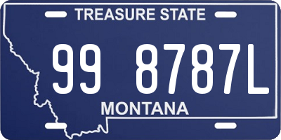 MT license plate 998787L