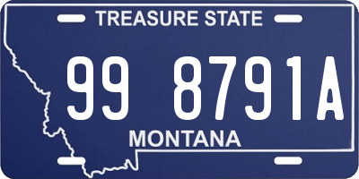 MT license plate 998791A