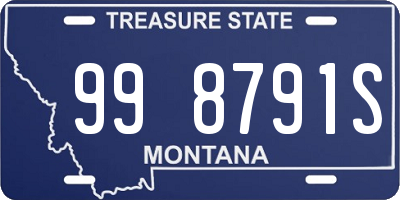 MT license plate 998791S