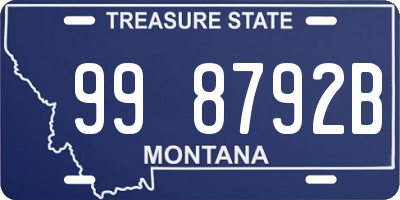 MT license plate 998792B