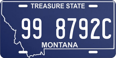 MT license plate 998792C