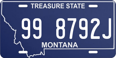 MT license plate 998792J