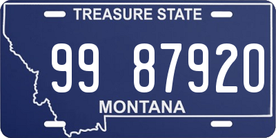 MT license plate 998792O