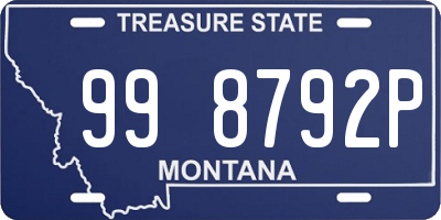 MT license plate 998792P