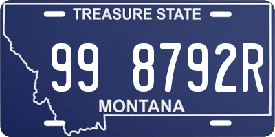 MT license plate 998792R