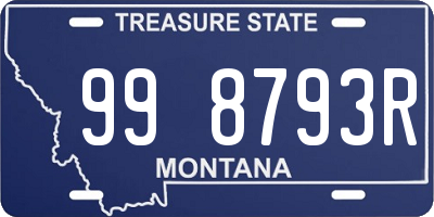 MT license plate 998793R