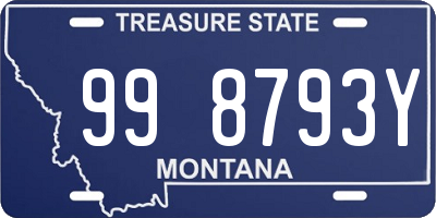 MT license plate 998793Y