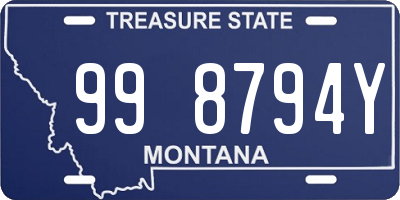 MT license plate 998794Y