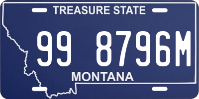 MT license plate 998796M