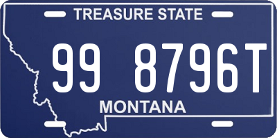 MT license plate 998796T